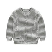 Gilet pour enfants Cinq boutons, pull d&#39;hiver à col rond